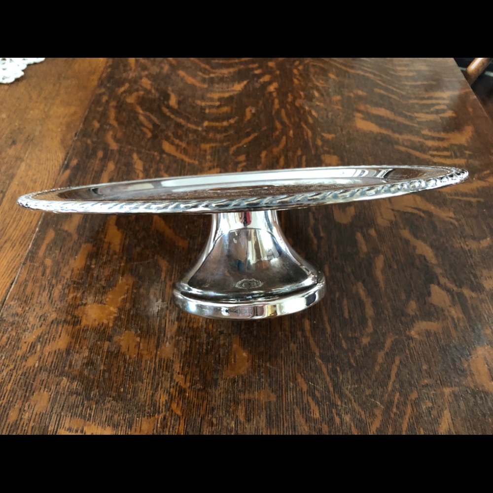 Silver plated cake stand